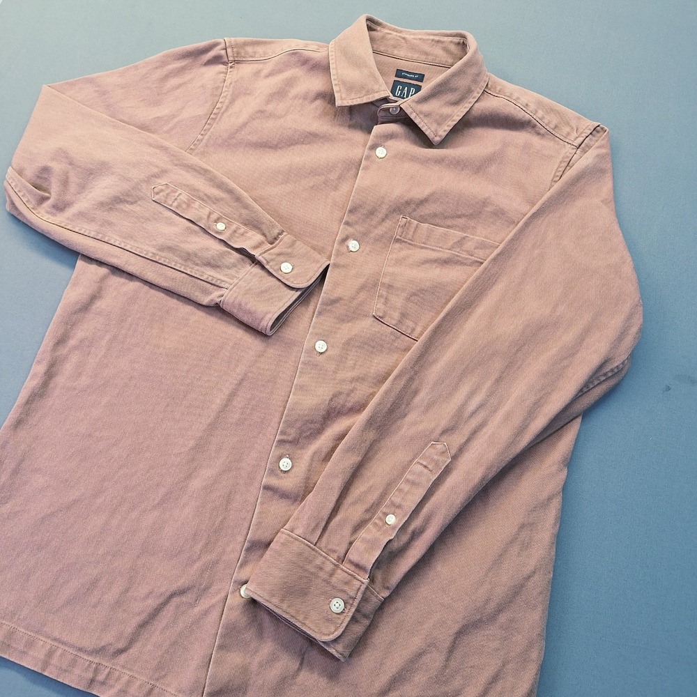 Gap Mens Standard Fit Transitional T Faded Cedar Cotton Twill Shirt S 488612-00